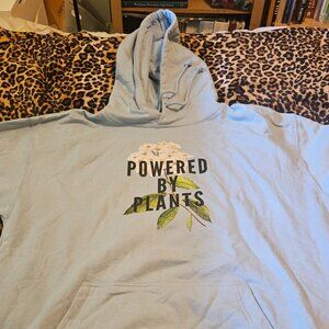 Powered by Plants, lightweight hoodie, sixe XL